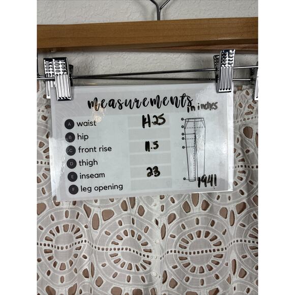 Anthropologie Red Carter Womens Deck Lace Pants Size Small White‎ Boho Bridal - Picture 10 of 10